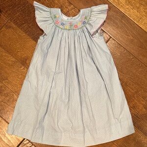 Embroidered Boutique Blue Kids Dress